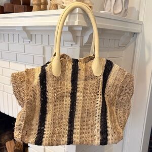 Johanna Ortiz Woven Straw Tote - Natural